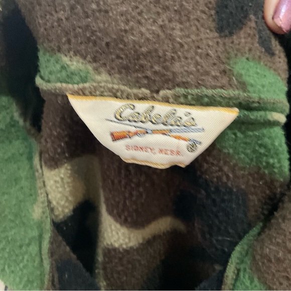 Cabela’s Camouflage Bomber style jacket coat, zip front, Sz M Ladies - Picture 3 of 6